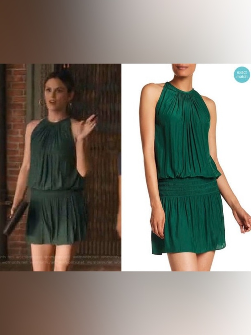EUC Green Ramy Brooke “Paris” Dress Sz XS